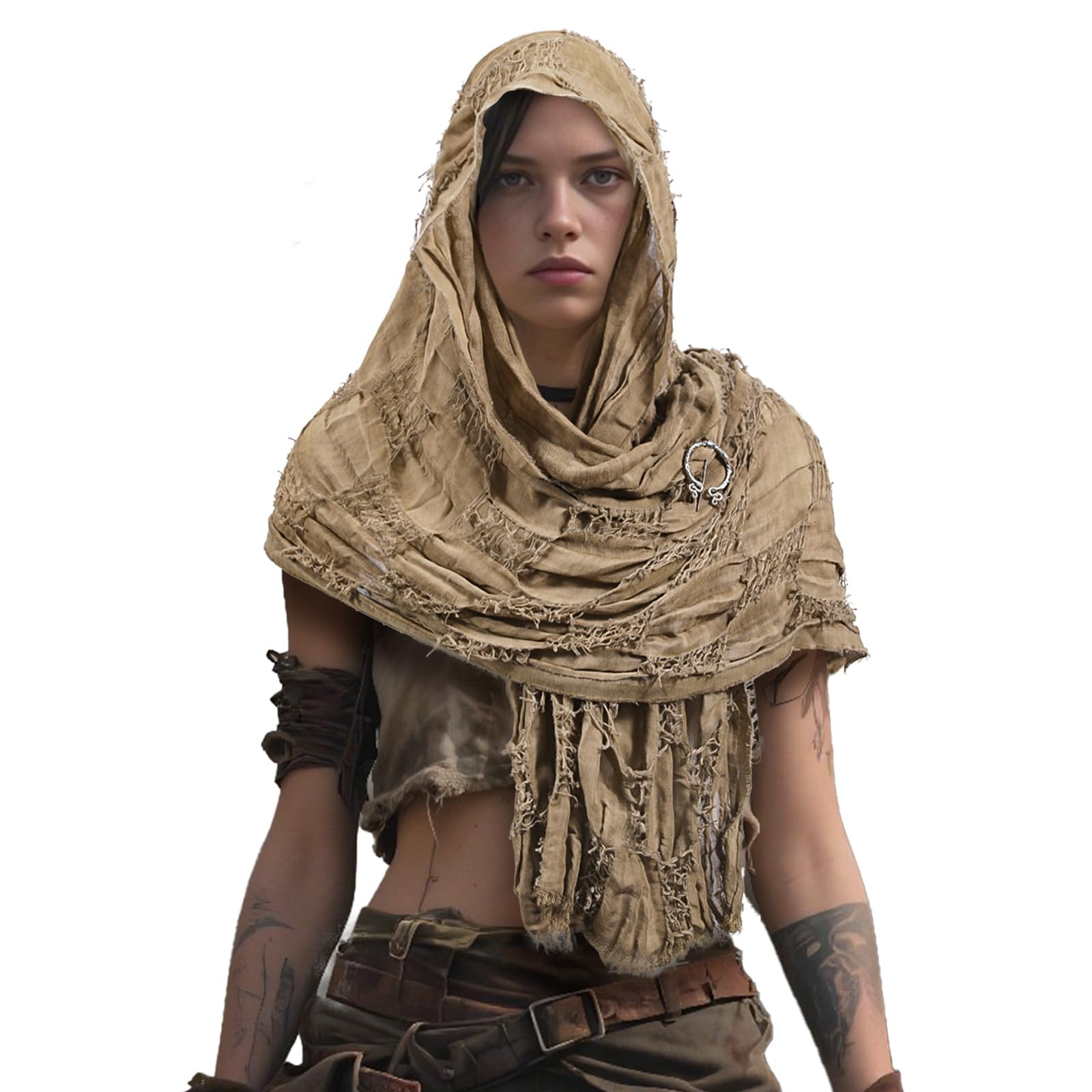 Women'S Viking Accessories - Costume da duna Mantello con cappuccio
