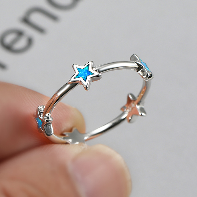 Women'S Accessories Australia - Anello Pentagramma Bianco Australia Treasure, Design