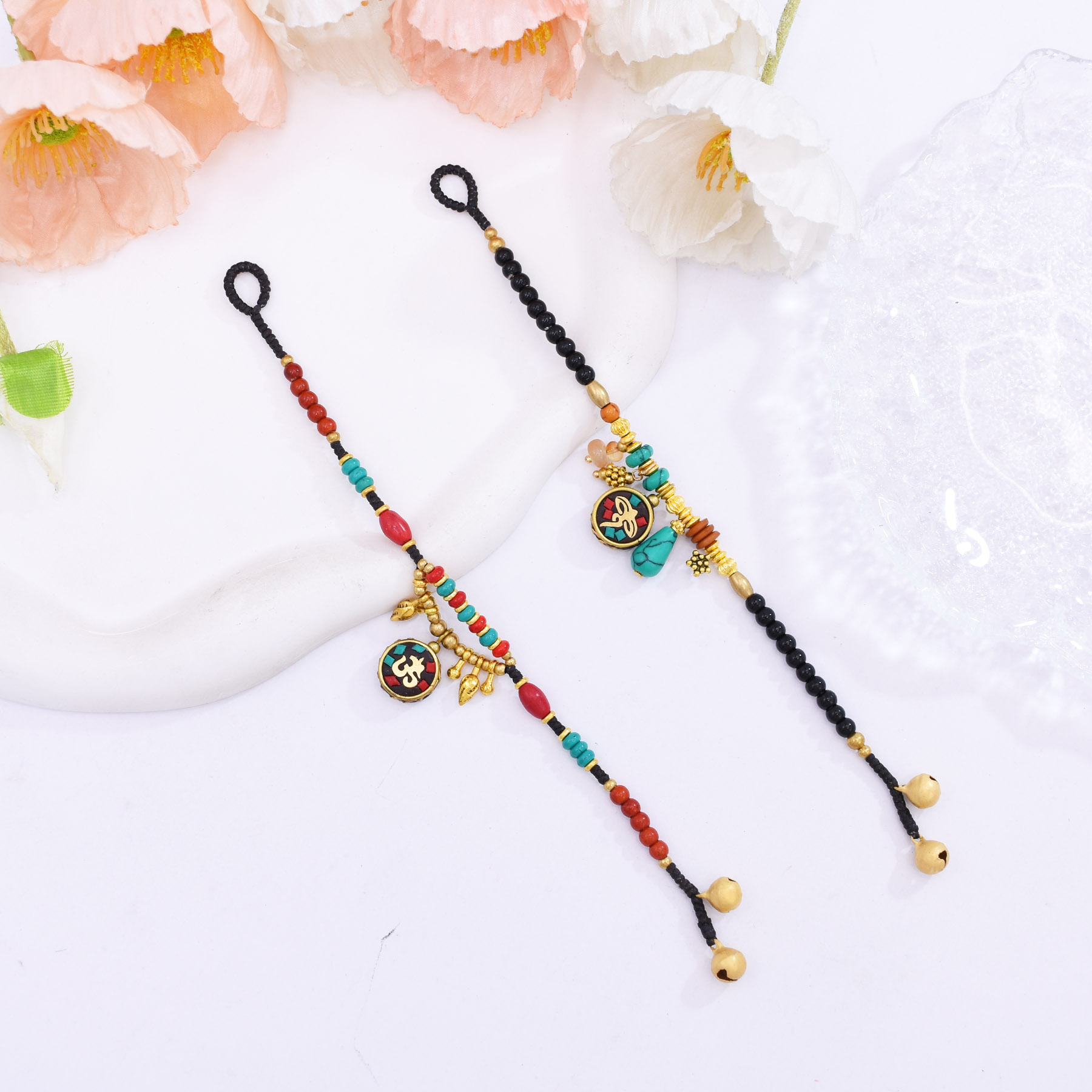Women Accessories Nepal - Bracciale Tibetano Bohemien Retrò per Donne,