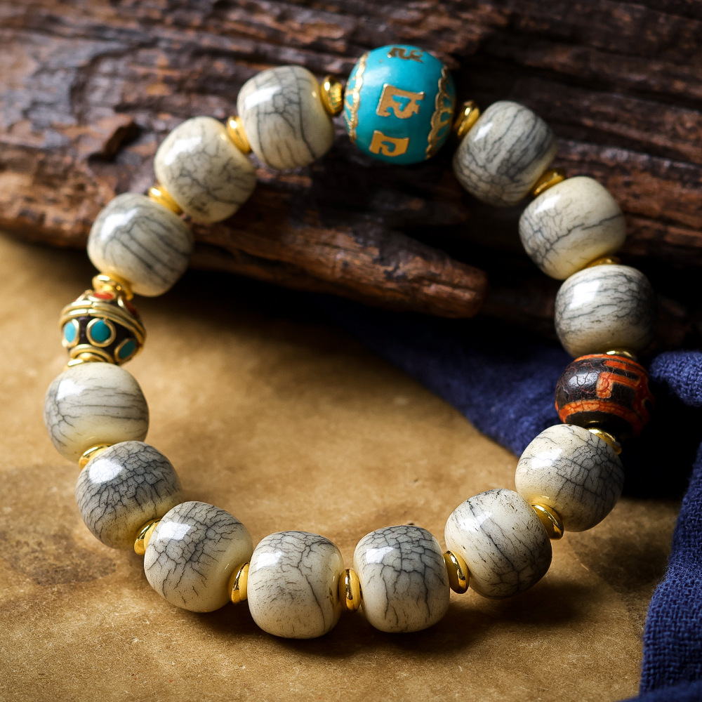 Women Accessories Nepal - Bracciale con perle a barilotto in