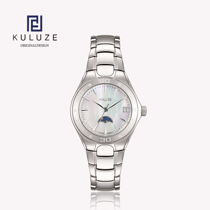 Women Accessories Display - KULUZE Titanium Lady Watch Swiss Ronda
