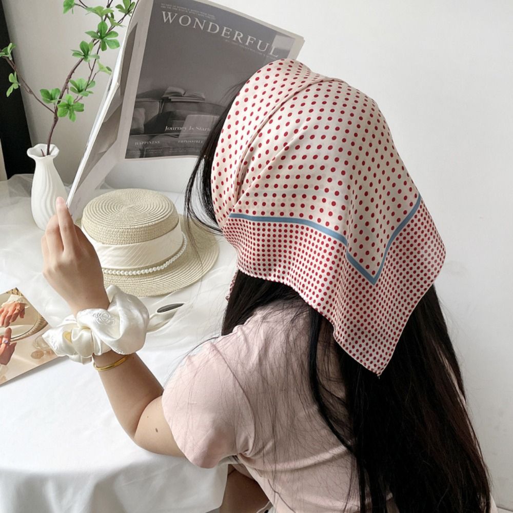 Sciarpa stampata a pois Y2K, p - Women'S Korean Accessories recensione e prezzo